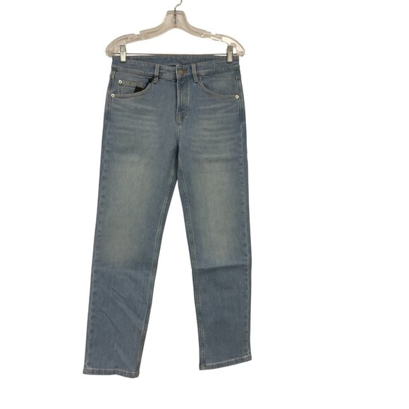 Massimo Dutti Women Jeans EU 36 US 4 Blue Cropped Mid Rise Slim Fit 5060/817 NWT - Picture 1 of 16